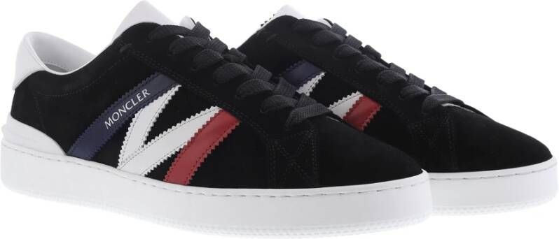 Moncler Monaco M Low Top Sneakers Zwart Heren