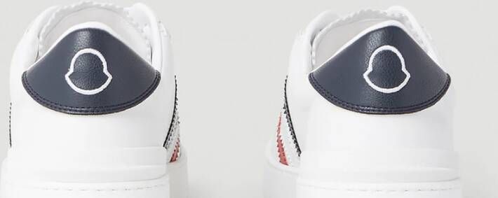 Moncler Monaco Sneakers Technische Fabricage Ronde Neus Vetersluiting Wit Dames