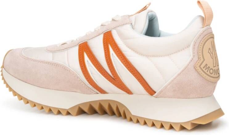 Moncler Nylon en Suède Lage Sneakers Pink Dames