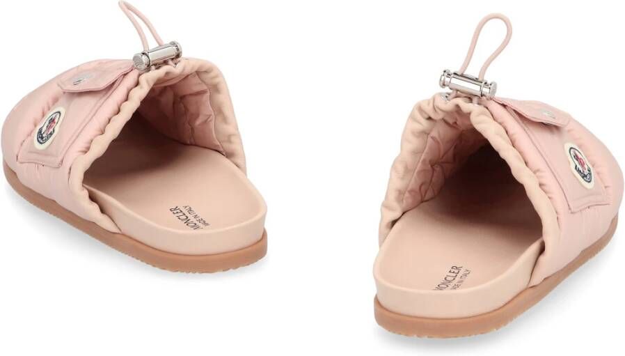 Moncler Nylon Muiltjes met Leren Details