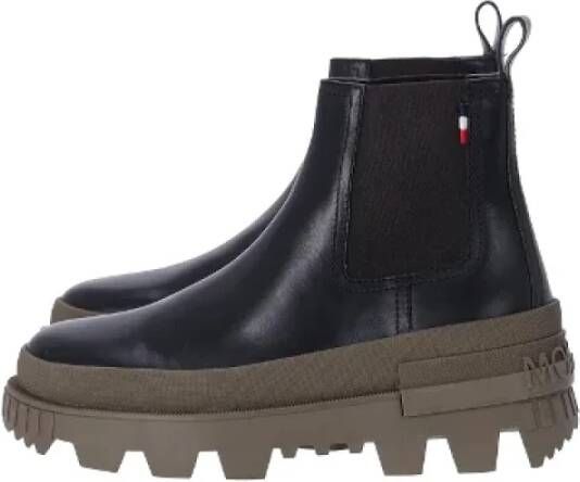Moncler Pre-owned Leather boots Black Dames