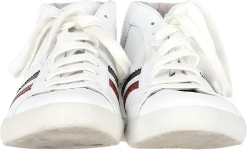 Moncler Pre-owned Leather sneakers White Heren