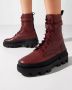 Moncler Rode Carinne enkellaarsjes militaire stijl - Thumbnail 2