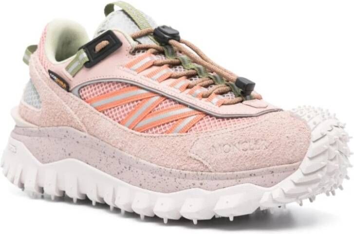 Moncler Roze Waterdichte Sneakers met Reflecterende Details Pink Dames