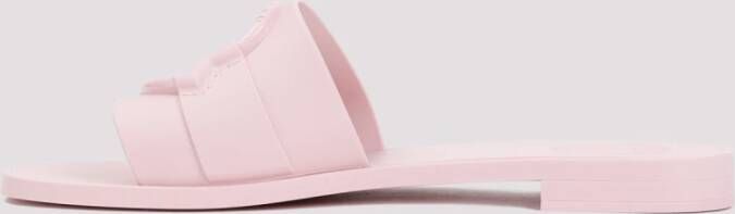 Moncler Rubber Slide Sandalen Pink Dames