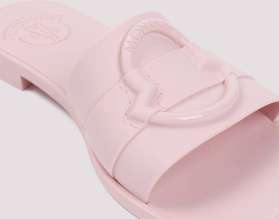 Moncler Rubber Slide Sandalen Pink Dames