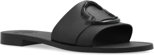 Moncler Rubberen slides Black Dames