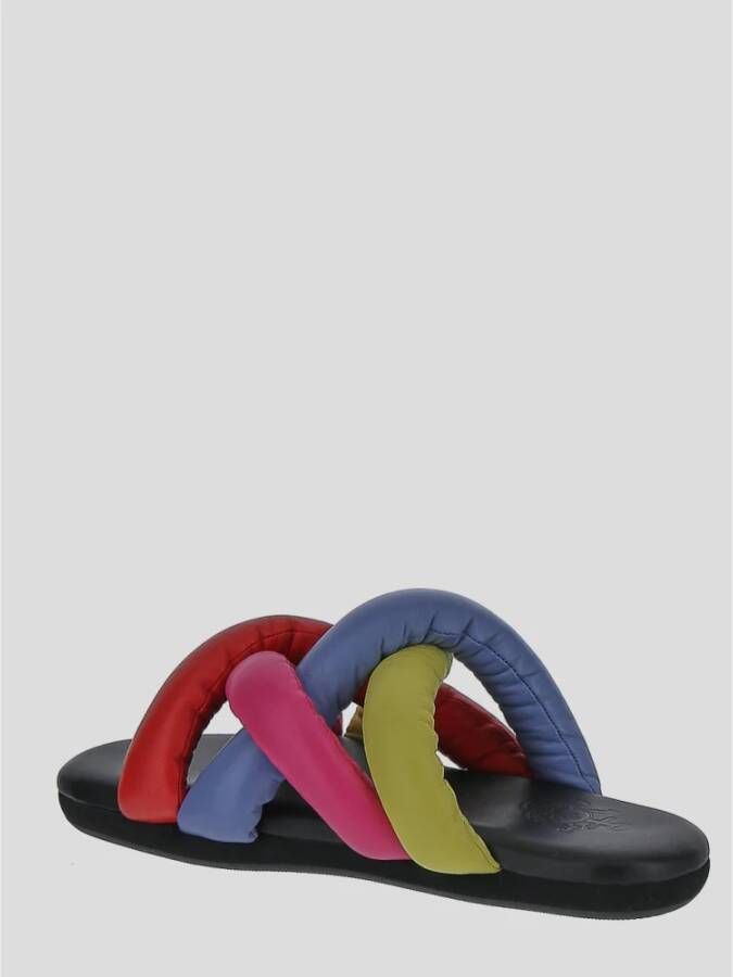 Moncler Jbraided Slides Zomerse Stijlvolle Slippers Blauw Dames