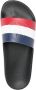 Moncler Zwarte Zwembad Slippers met Tricolor Band Black - Thumbnail 5