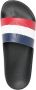 Moncler Zwarte Zwembad Slippers met Tricolor Band Black Heren - Thumbnail 5