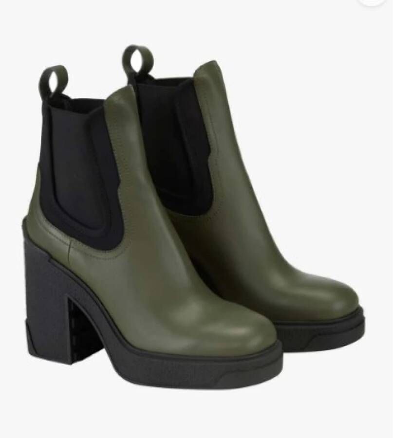 Moncler Stijlvolle Isla Chelsea-Boots Groen Dames