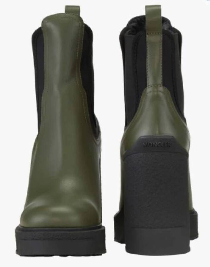 Moncler Stijlvolle Isla Chelsea-Boots Groen Dames