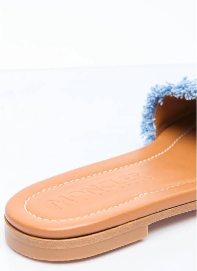 Moncler Sliders Blue Dames