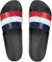 Moncler Zwarte Zwembad Slippers met Tricolor Band Black - Thumbnail 3