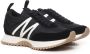 Moncler Grijze Suède Sneakers Ronde Neus Wit Logo Patch Rubberen Zool - Thumbnail 4