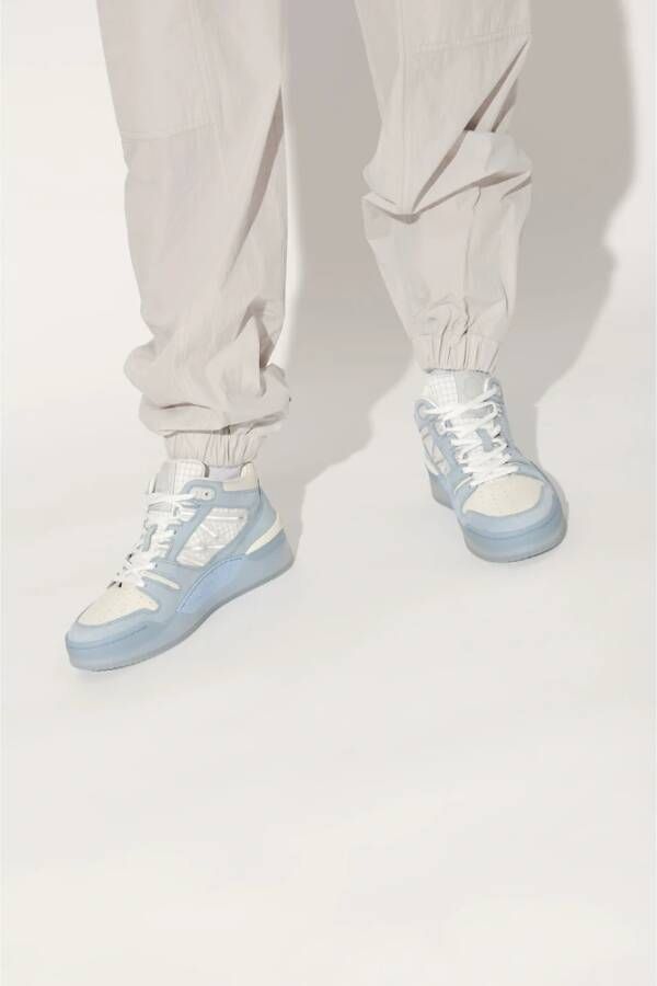 Moncler Stijlvolle hoge sneakers voor vrouwen Blauw Dames