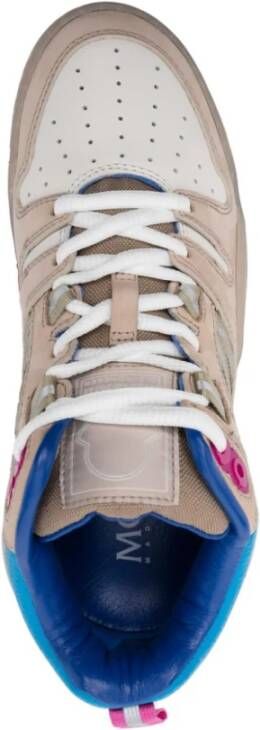 Moncler Multikleur Leren Sneakers met Logo Patch Meerkleurig Dames