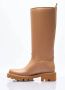 Moncler Bruine Hoge Regenlaarzen Waterdicht Minimalistisch Brown - Thumbnail 4