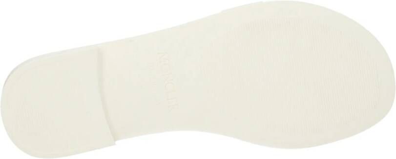 Moncler Witte Katoenen Slipper Rubber Open Teen