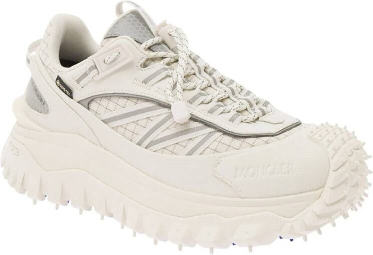 Moncler Witte lage sneakers met logo White Dames