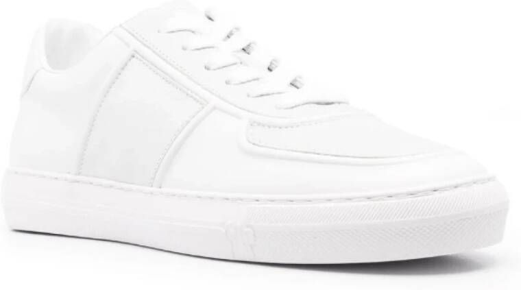 Moncler Witte lage sneakers met reliëf detail Wit Heren