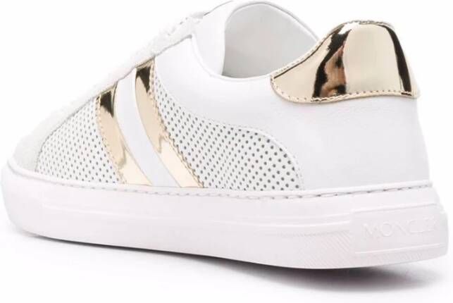 Moncler Witte Leren Sneakers Ss22 White Dames