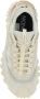 Moncler Witte Logo Sneakers Leer Vrouw Beige Dames - Thumbnail 4