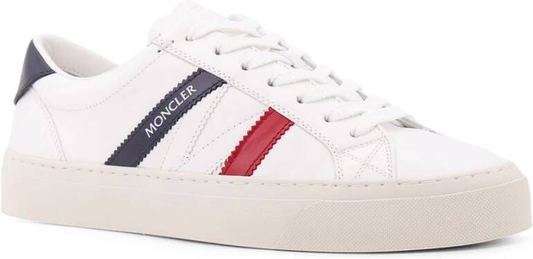 Moncler Witte Sneakers met Leren Logopatch