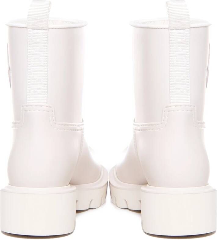 Moncler Witte Waterdichte Laarzen met Trekkoordsluiting White Dames