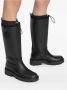 Moncler Zwarte kniehoge laarzen met reliëflogo Black Dames - Thumbnail 36