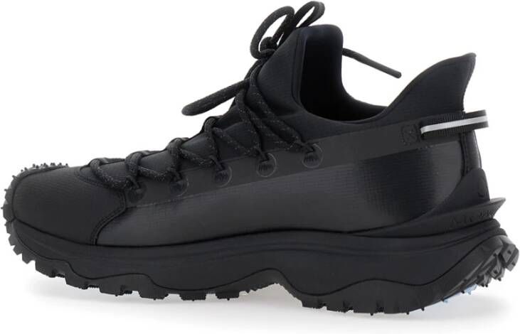 Moncler Zwarte lage sneakers met Maxi-logo Black Heren