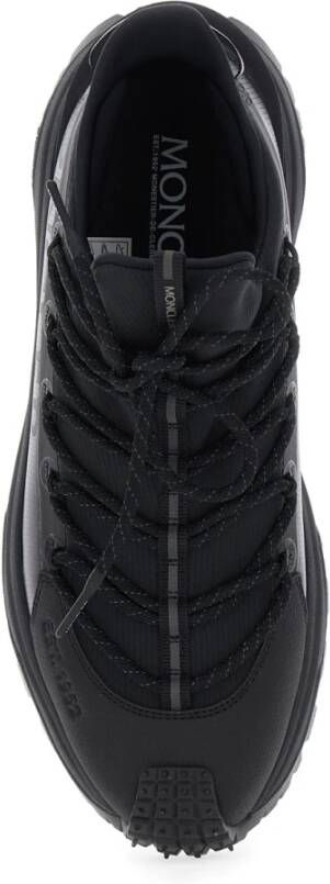 Moncler Zwarte lage sneakers met Maxi-logo Black Heren