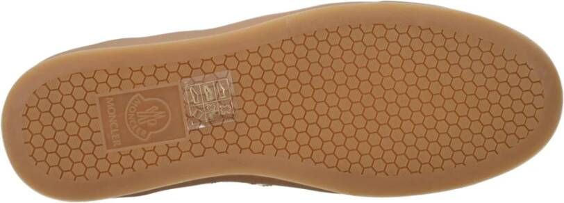 Moncler Zwarte leren lage sneakers