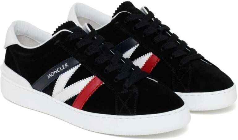 Moncler Zwarte Monaco M Sneakers Black Heren