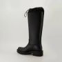 Moncler Zwarte kniehoge laarzen met reliëflogo Black Dames - Thumbnail 19