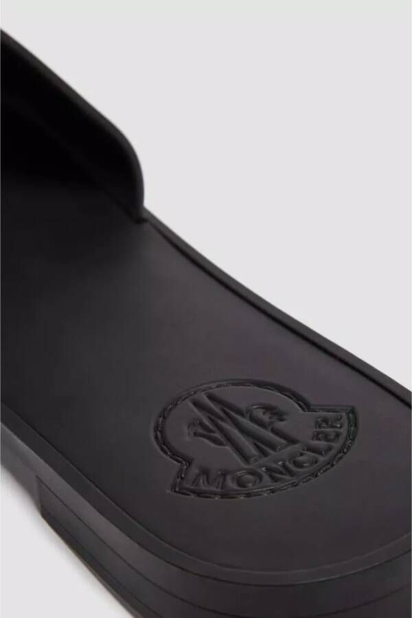 Moncler Zwarte Slide Sandalen met 3D Logo Black Dames