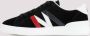 Moncler Zwarte Suède Sneakers met M Monogram Multicolor Heren - Thumbnail 2