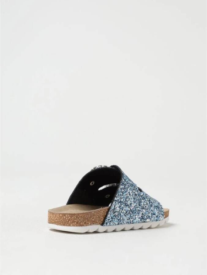 Monnalisa Glitter Strass Gesp Slip-On Sandalen