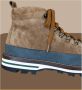 Monpiz Suede Gommata Safari Stijl Sneakers Brown Heren - Thumbnail 2
