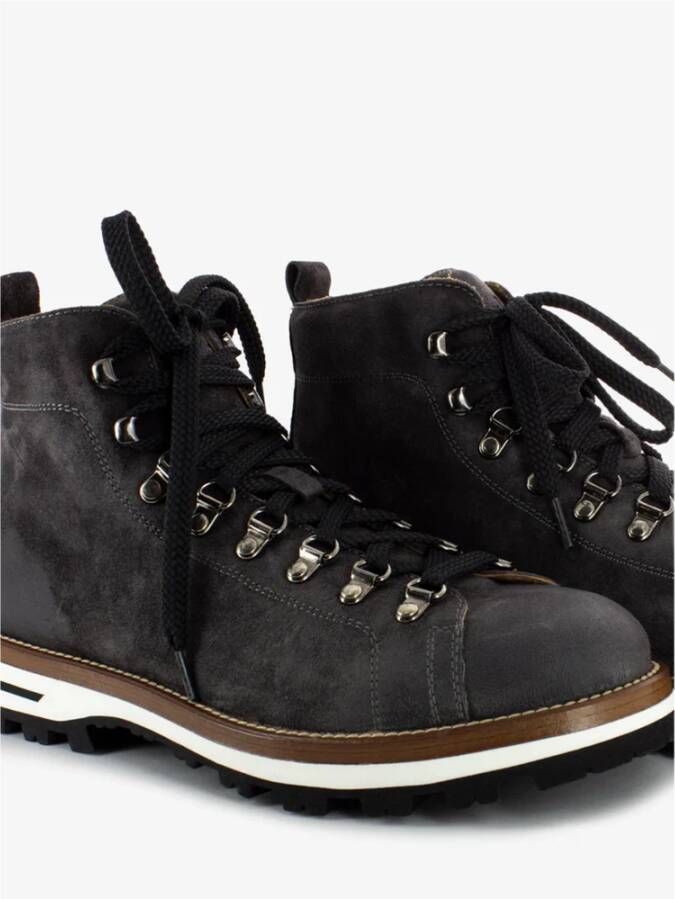 Monpiz Verouderde Carbon Suede Schoenen Gray Heren