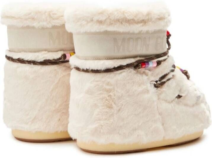 moon boot Faux-Fur Sneeuwlaarzen Beige Dames