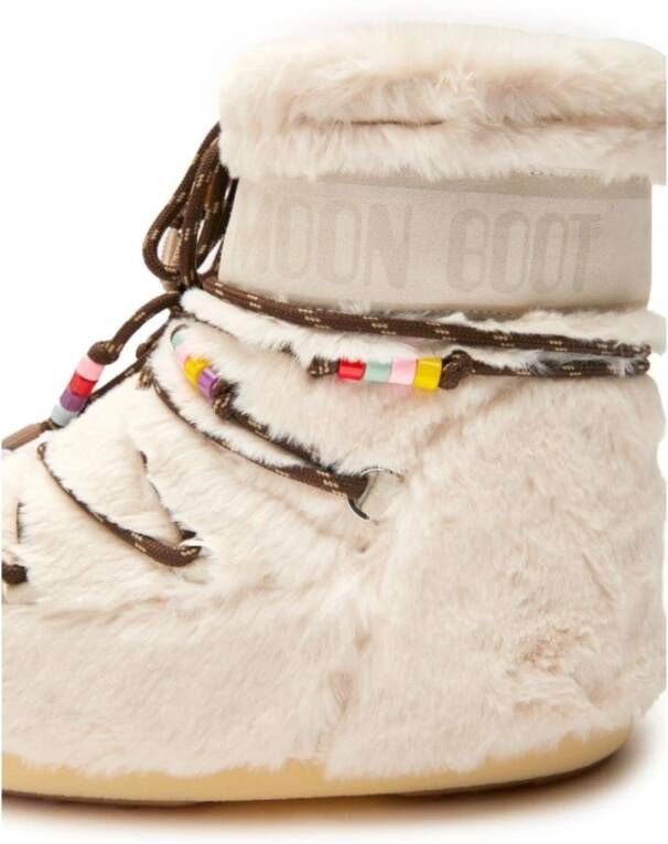moon boot Faux-Fur Sneeuwlaarzen Beige Dames