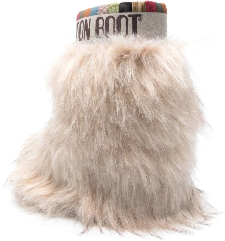 moon boot Beige instaplaarzen met logo-print Beige Dames
