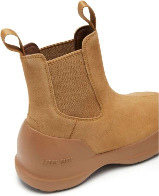 moon boot Beige Suède Instaplaarzen Beige Dames
