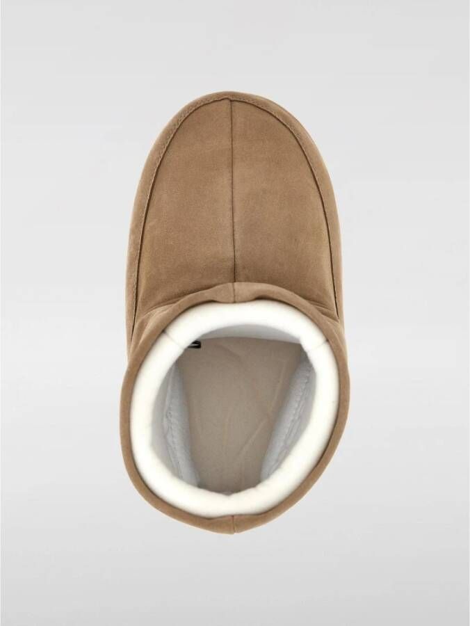 Moon Boot Beige Suède Lage Enkellaarsjes