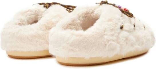 moon boot Faux-Fur Kralenmuilen Beige Dames