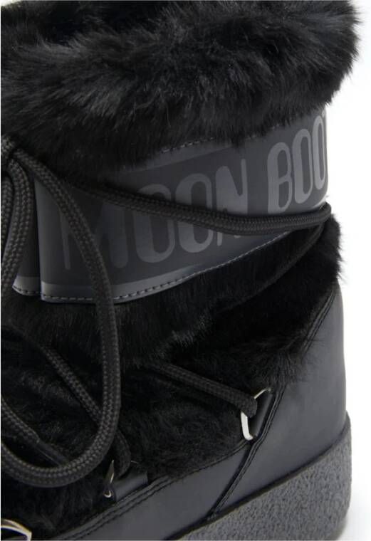 moon boot Faux Fur L Track Black Dames