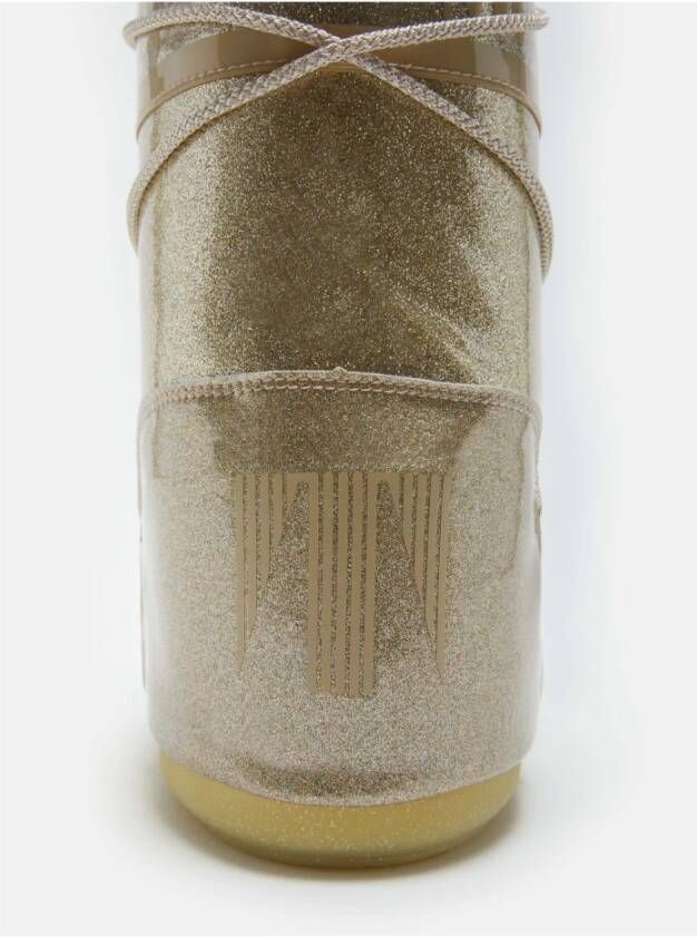 moon boot Gouden Glitter Iconische Winterlaarzen Yellow Dames