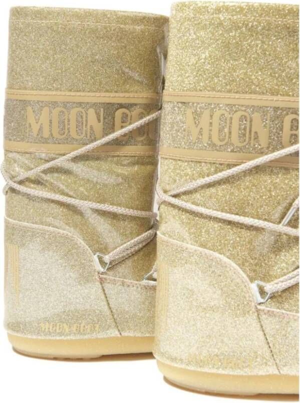 moon boot Gouden Waterdichte Icon Platte Schoenen Beige Dames