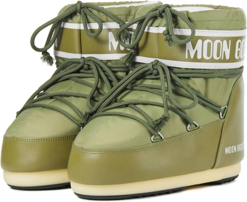 moon boot Groene Suède Enkellaarsjes Green Dames